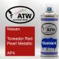 Preview: Nissan, Toreador Red Pearl Metallic, AP4: 400ml Sprühdose, von ATW Autoteile West.